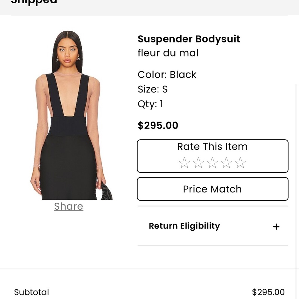 Fleur du Mal Black and sheer bodysuit